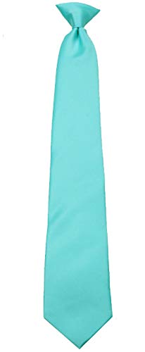 Boys Young Men 14 inch Solid Color Clip On Easy to Remove Clip Necktie Ties