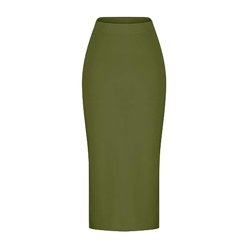 Side Slit Pencil Skirt for Women Slim-fit High Waist Elegant Office Soft Long Skirt Dinner Cocktail Bodycon Skirts2
