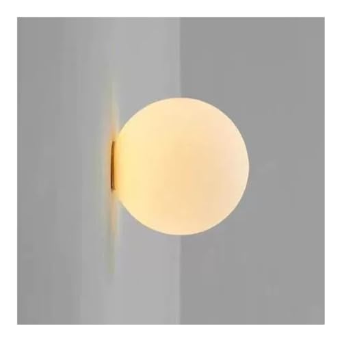 Aplique de pared de globo blanco moderno con vidrio esmerilado mini 2