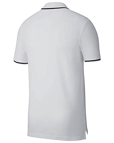 Nike Tm Club19, Polo Uomo, Bianco/Nero, 2XL