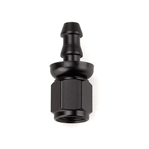RASTP Aluminum Push Lock Swivel Hose End Fitting 4AN Straight For Push-Lock Rubber Hose,Black Cover