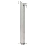 WXGTBKPR Wassersäule Edelstahl Quadratisch 8x8x95 cm Garten Zapfstelle