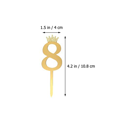 iplusmile 10 Peças Número de Topo de Bolo Números 0-9 Topo de Bolo Coroas Queque Escolhe Decorações