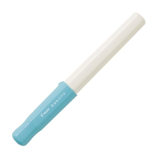 Image of Pilot Kakuno Fine-Nib Fountain Pen, White Body Soft Blue Cap Body (FKA-1SR-SLF)