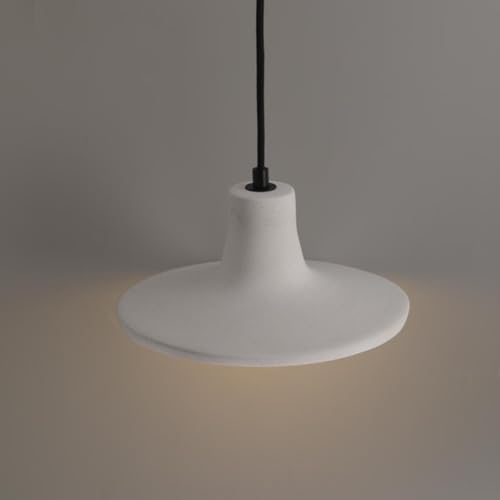 Lámpara de hormigón blanca con cable ajustable para solucionar techos altos e irregulares 4