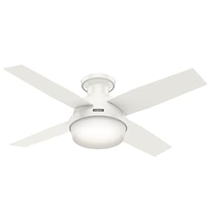 Hunter 59244 Dempsey Ceiling Fan 44 inches Fresh White