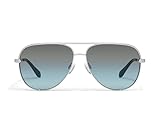 QUAY - Sunglasses for Men & Women, Oversized Aviator Lenses with UV Protection (High Key Extra Large, Silver)