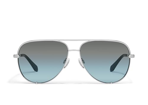 QUAY Aviator Lenses with UV Protection, Oversized Sunglasses