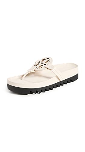 Tory Burch Women s Miller Cloud Lug Sole Sandals, New Cream Perfect Black, 7 Medium US