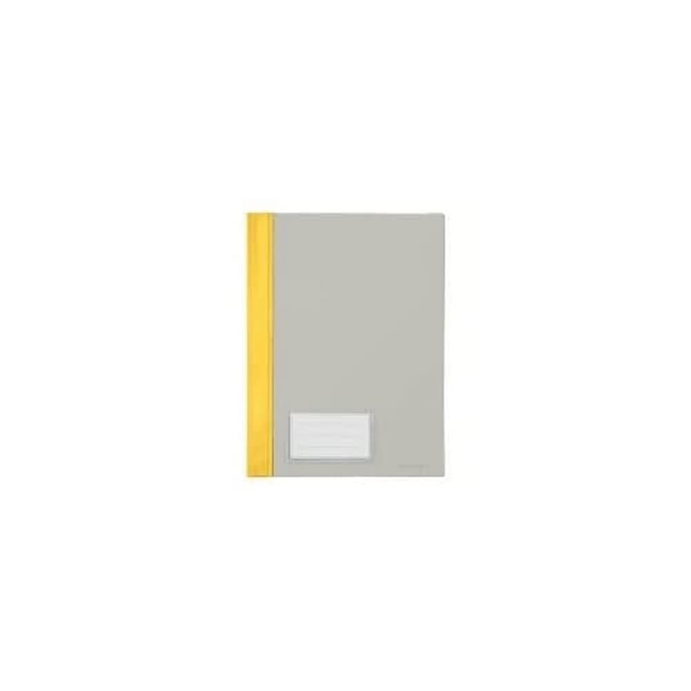 Bene Plastikschnellhefter, Schnellhefter aus Kunststoff, mit Einsteckfach und Beschriftungsschild, 10er Pack, Gelb, 281100GE