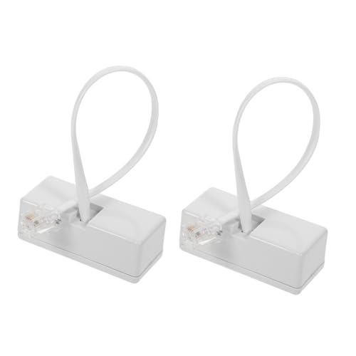 FONDOTIN 2pcs Telephone Splitter Adapter Detachable Pc Phone Cable Converter for Landline Connections for Use