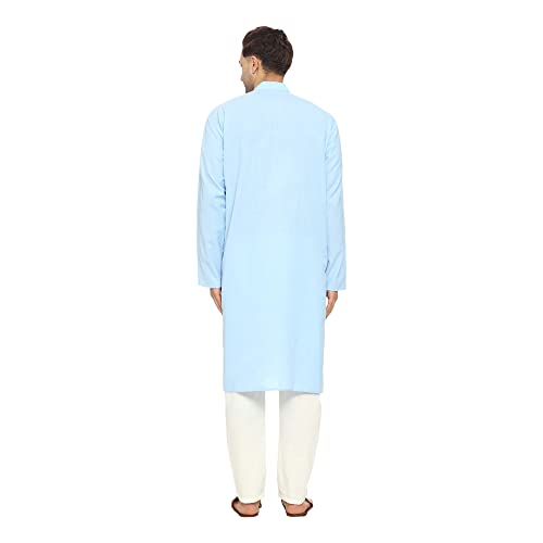 Image of ITOS365 Men Cotton Blend Kurta Pyjama Set Party Fashion Regular Ethinic Wear Indian Dress Gift for Men