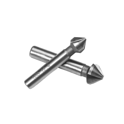 三枚刃面取りカッター 90度丸型ハンドル 硬質金属用皿穴ドリルビット 三面取りカッターツール 手動電動工具(10.4mm)