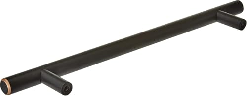 Image of Amerock 10 Pack 7 inch Bar Pulls Oil-Rubbed Bronze Drawer Pull | 7 inch (178mm) Center-to-Center Mounting Distance and 9-3 /8 inches Overall Length, Durable Zinc Cabinet Hardware