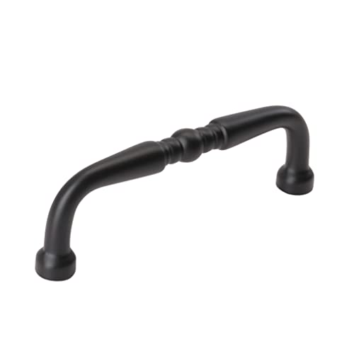 Amerock | Cabinet Pull | Matte Black | 3 inch (76 mm) Center to Center | Everyday Heritage | 1 Pack | Drawer Pull | Drawer Handle | Cabinet Hardware