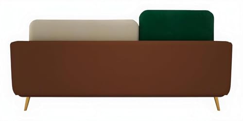 Image of Stylish & Modern Heavy Duty & Luxurious Traditional 3 Seater Sofa Chesterfield Sofa Arm Sofa Three Seater Sofa for Living Room Guest Room Hotels & Office. (Green & Beige)