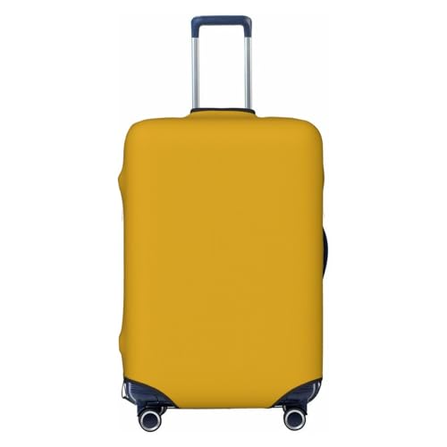 Mustard Yellow Luggage Cover for Suitcase TSA Approved Elastic Suitcase Cover Anti-Scratch Travel Luggage Protector Cover Washable Trolley Case Cover Fit 18-32 Inch Luggage Small - Main Image