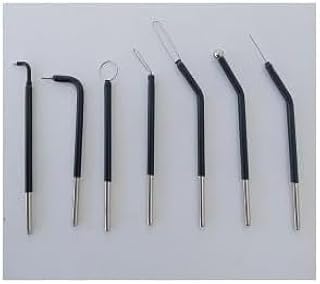 Black Electrode Tip Assortment – 7-Piece Reusable Set