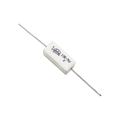 Image of Electronic Spices 10 Ohm (Ω) 5 Watt Fusible Ceramic Cement Power Resistor Pack of 5pcs
