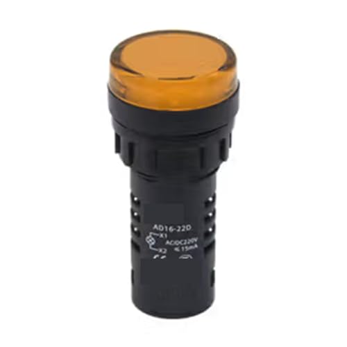 Voyant lumineux AD16-22D/Y31 indicateur de tension LED 22mm jaune pour armoire