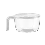 Cesta coladora para fregadero, organizador multifunción de lavado de verduras con tapa, colador de arroz y frutas fácil de usar, almacenamiento de herramientas de cocina con divisor de drenaje