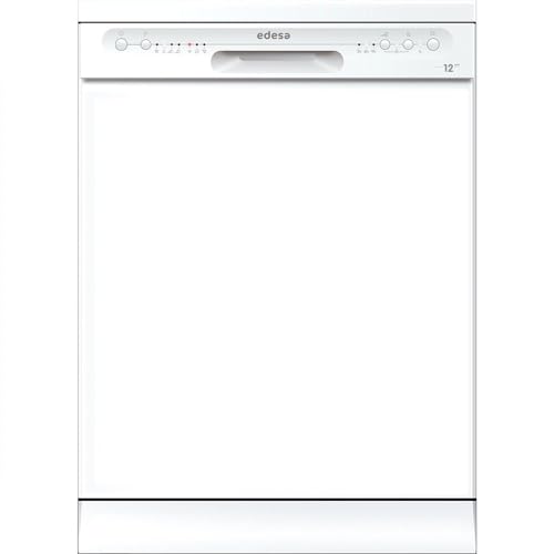 Edesa Lavavajillas Libre Instalación EDW-6120 WH Ancho 60 cm 4 Programas + Especiales 12 Cubiertos Triple Sistema Seguridad Cavidad Smart LED Cestillos Superior e Interior Color Blanco