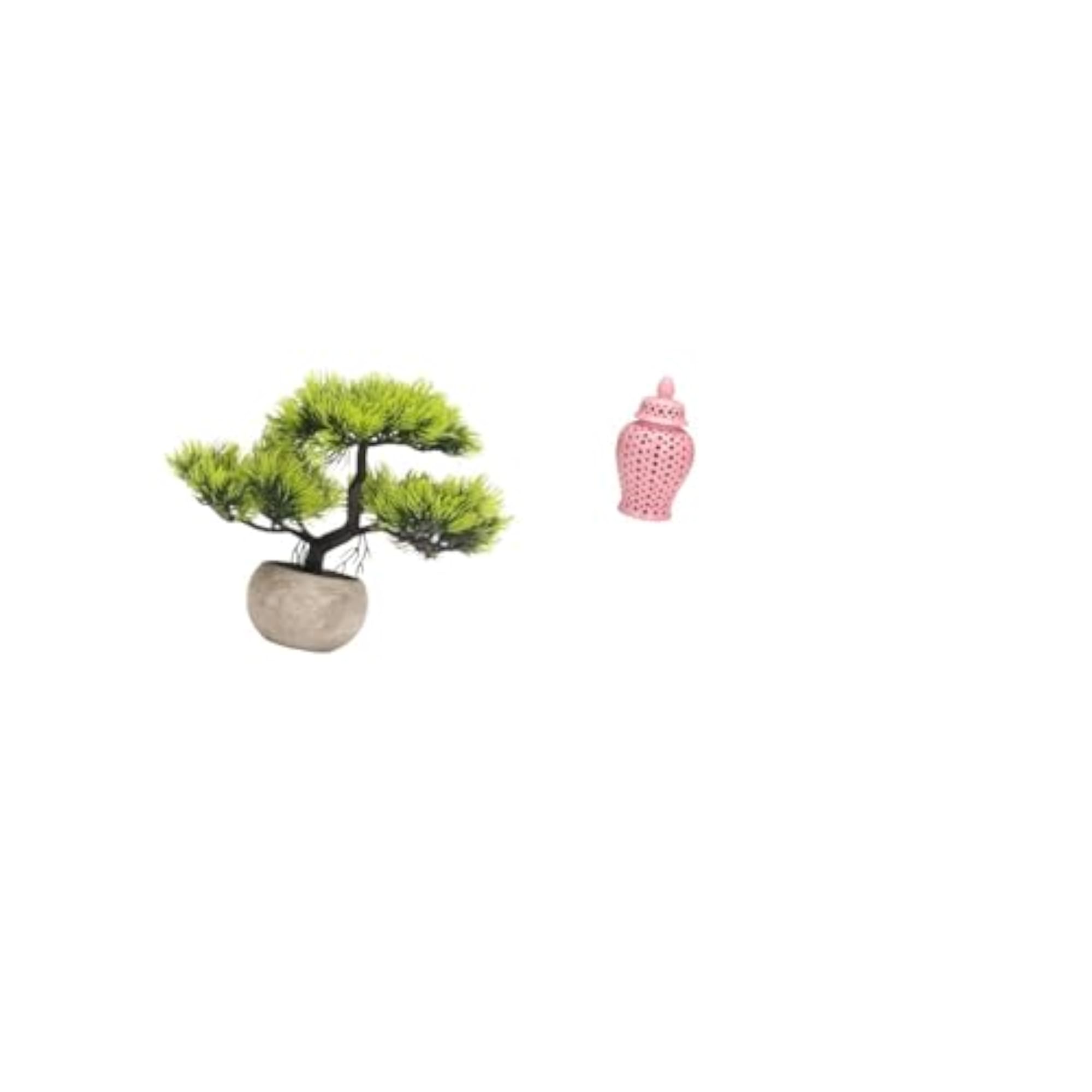 Artificial Bonsai Tree with Ceramic Pot and Lid