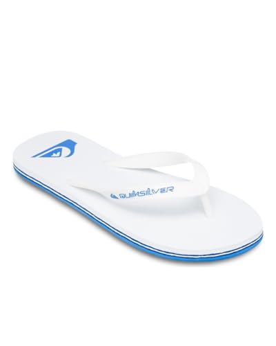 Quiksilver Molokai Core, Sandalia Hombre, White/Blue, 43 EU