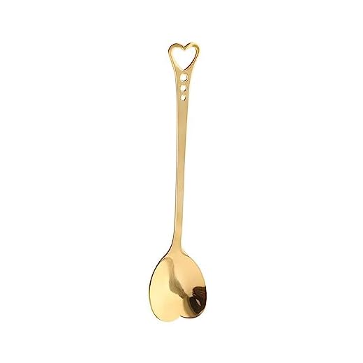 Coffee Spoon Kitchen Home Iced Tea Stirrer Cartoon Stainless Steel Dessert Espresso Teaspoon(gold)