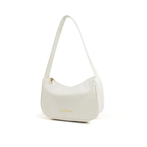 WisePoint Bolso Bandolera Mujer, Bolso Hombro Mujer de Cuero PU Bolsos Bandolera con Cremallera, Bolsos de Mano para Compras, Citas, Viajes (Blanco) WisePoint Bolso Bandolera Mujer, Bolso Hombro Mujer de Cuero PU Bolsos Bandolera con Cremallera, Bolsos de Mano para Compras, Citas, Viajes (Blanco)