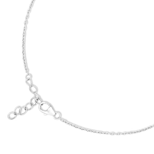 Image of ZAVYA 925 Sterling Silver Anklet | Rhodium Plated Precious Cubic Zirconia Women Chain Anklet | Gifts For Women & Girls | With Certificate of Authenticity and 925 Hallmark
