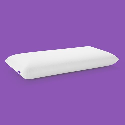 Purple Harmony Pillow – Talalay Latex Foam Cooling Pillow for Combo or Side Sleepers, 360º Hex GelFlex Grid for No-Pressure Support and Luxurious Weightless Feel - King, Medium Feel, Low Height