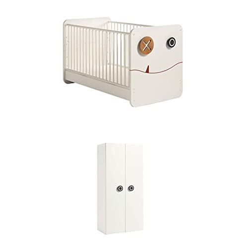 now! by hülsta minimo Babybett mit Federholzrahmen + 2-türiger...