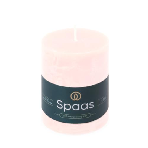 Spaas Rustic Pillar Candle 70/95 mm 35h Light Pink