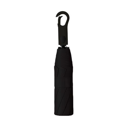 Travebo Parapluie de Voyage Pliant à Poignée à Mosqueton Annulaire avec Revêtement Teflon,Ouverture/Fermeture Automatique,Anti UV,UPF 50+, Pluie/Soleil,8...