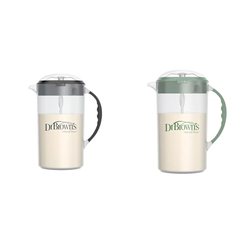 Image of Dr. Brown's 32oz Baby Formula Mixing Pitchers, Black & Olive Colors, Set of 2