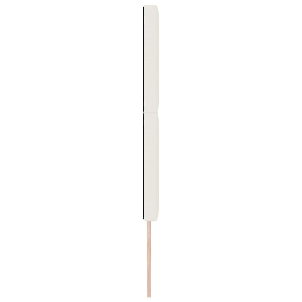 Cabecero de 160 cm en tela de pana color crema, diseño moderno, altura regulable 118/128 cm, madera maciza de pino, resistente y duradero para dormitorios y habitaciones juveniles