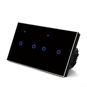 Smart WiFi Touch Light Switch 2 Way Multi Control Remote Wall Switch Compatible With App Voice Control 220V(4 Gang 2Way)