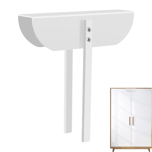 Cerradura de seguridad plegable para niños, cerradura de puerta doble sin necesidad de instalación, cerradura de puerta plegable para mantener los niños pequeños, gatos y perros fuera de armarios,