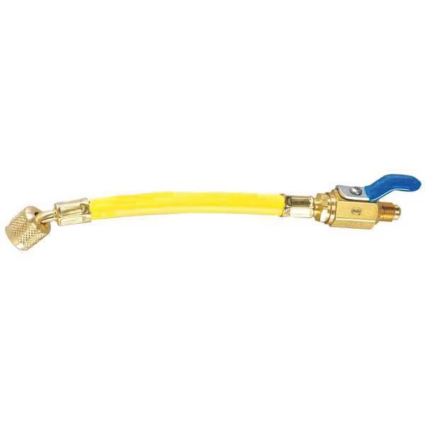 Charging/Vacuum Hose, Low Loss, 9 In, Yel 25002-A