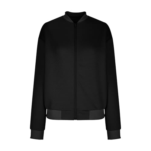 Fanteecy Women's Jacquard Zip Up Bomber Jackets 2024 Fashion Lightweight Coats Casual Long Sleeve Stand Collar Jacket2