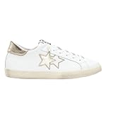 2Star Scarpe Prime Star Sneakers Casual Donna Pelle Bianco/Oro 40