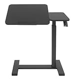 MDSIOKHJ Mobiler Höhenverstellbarer Schreibtisch Mobiler, ergonomischer Laptoptisch, höhenverstellbarer Stehschreibtisch – 0°-60° neigbarer Desktop Für Das Homeoffice(Black)