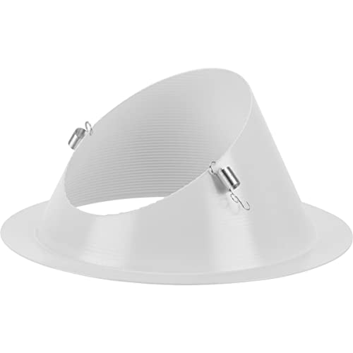 Progress Lighting P806008-028 6 Inch Recessed Sloped Ceiling Step Baffle Trim Satin White 6 Inch Housing thumb #3