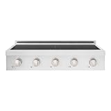 ZLINE 36 in. Paramount Induction Rangetop with 5 Element Cooktop in Satin Stainless Steel