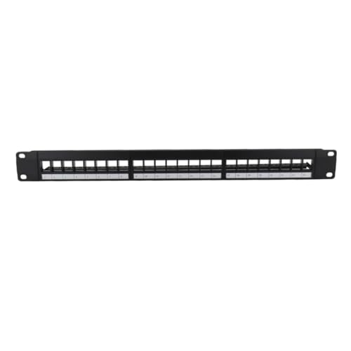 Panel de conexión Cat 6a de 24 puertos con diseño de 19 pulgadas para rack