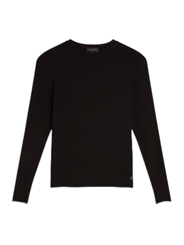 Ted Baker Womens Long Sleeve Fitted Jersey Top Sweater, Black, M UK