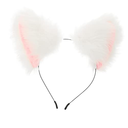 FRCOLOR 狐狸耳?ヘアバンド コスプレ用アニマルヘッドウェア 可愛い装飾