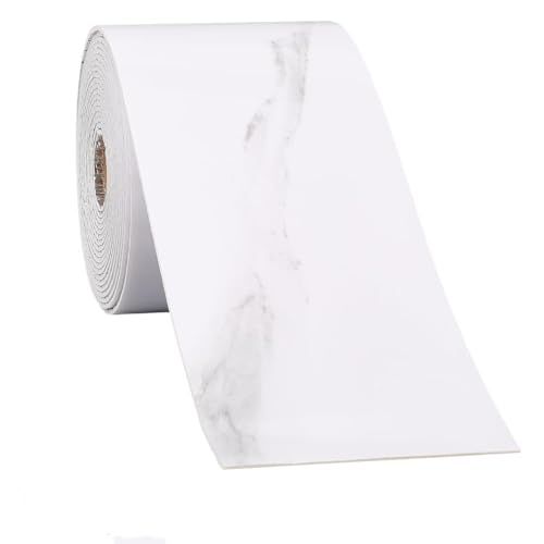 CRASPIRE Borde de Papel Tapiz de Mármol Blanco Y Negro Autoadhesivo para Espejo Despegable Y Pegado de PVC Impermeable para Espejos de Baño Marcos Azulejos Decoración de Gabinetes Adhesivo
