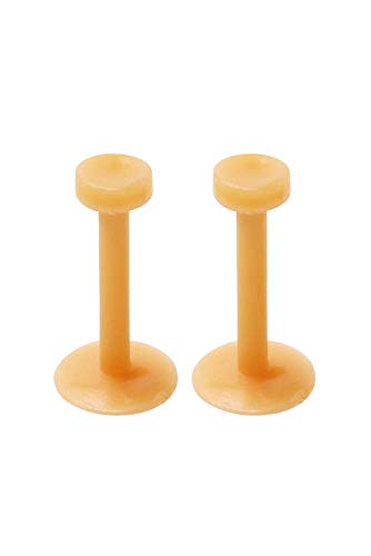 Pierced Owl - Pair of 16GA Flesh Tone Flexible Bioflex Removable Push Top Piercing Retainers, Metal & Allergy Free for Lips, Ears, Nose, Labret, Monroe